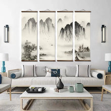 Chinese Style Ink Painting Alpine Canvas Decorative Painting Bedroom