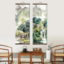 Chinese Traditional Style Four Seasons Landscape Canvas for Livingroom