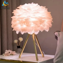 Modern Simple Feather LED Table Lamp Bedroom Study Dining Room