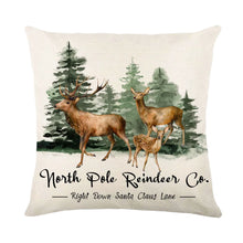 Merry Christmas Decorative Pillow Cover 45x45 cm Linen Throw Pillowcase