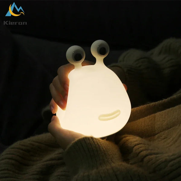 Cartoon Slug LED Night Light Bedroom Sleeping Eye Protection Silicone