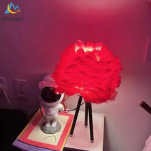 Modern Simple Feather LED Table Lamp Bedroom Study Dining Room