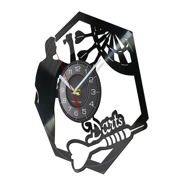 Darts Wall Art Man Cave Game Room Decoration Modern Wall Clock